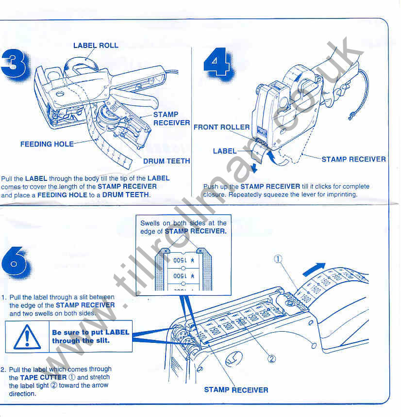 Loading Instructions for Hallo 1Y price gun labels